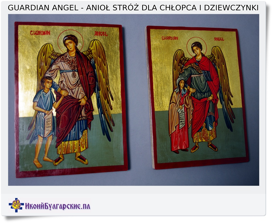 Guardian Angel Anioł stróż ikona na prezent