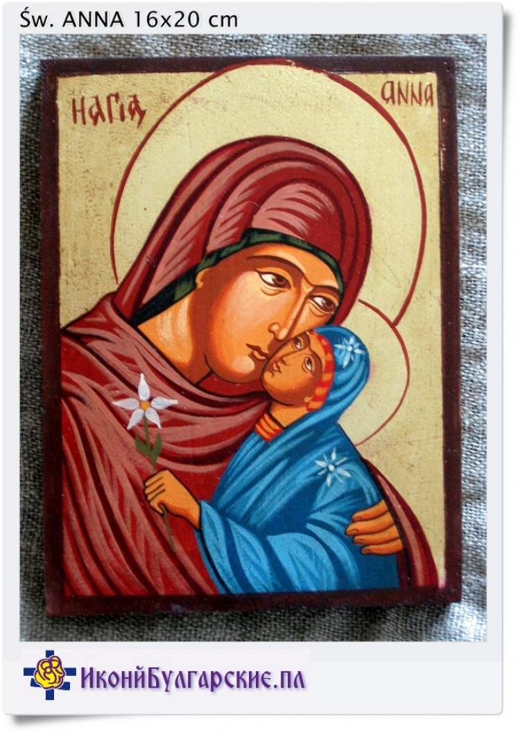 Św. Anna ikona ręcznie pisana na desce 
