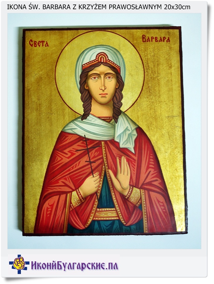 Barbara ikona malowana na desce